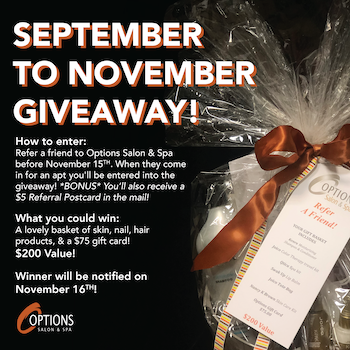 September to November Giveaway