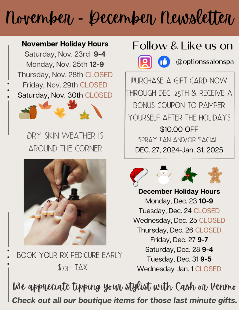 November & December News