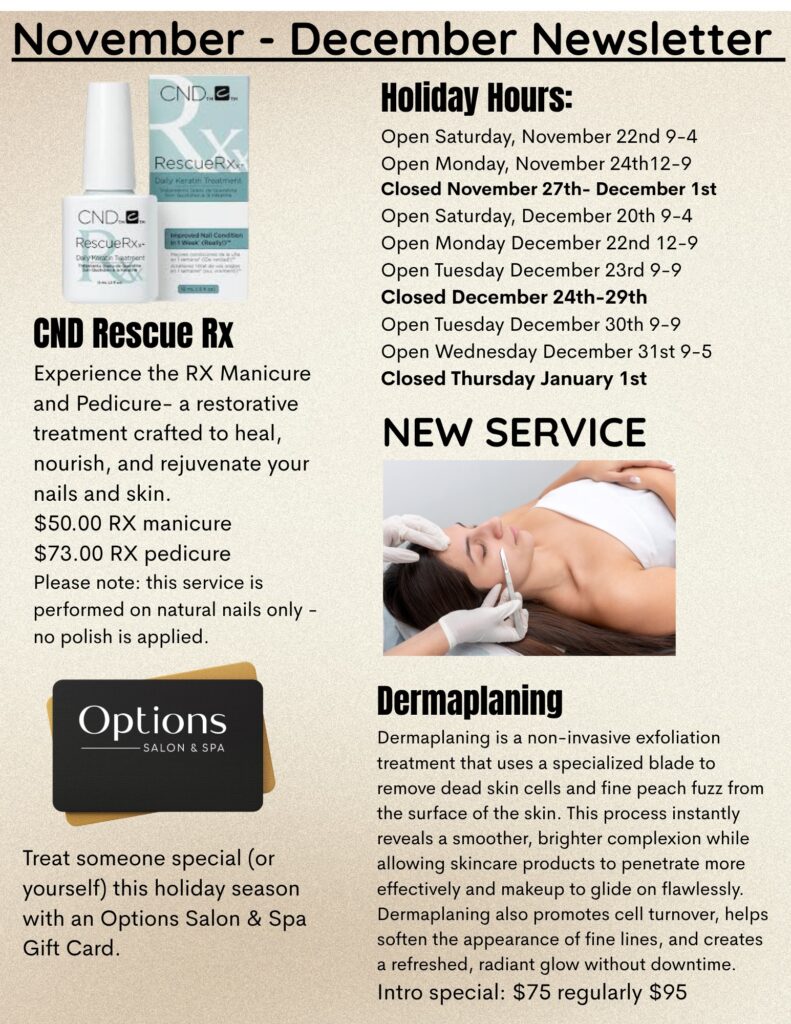 November & December Newsletter